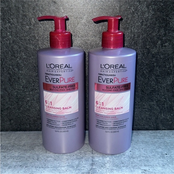 2 Lot L'Oreal Paris EverPure 6 In 1 Cleansing Balm Paraben Free 16.9 fl oz 500ml - Picture 1 of 1